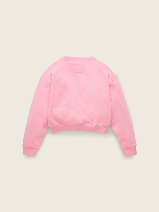 Hot pink crop online sweatshirt