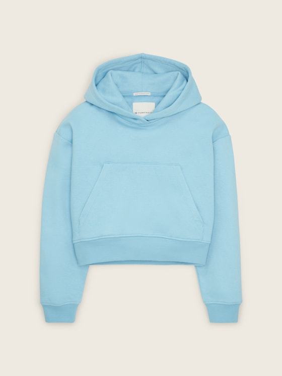 Cropped hoodie with a back print