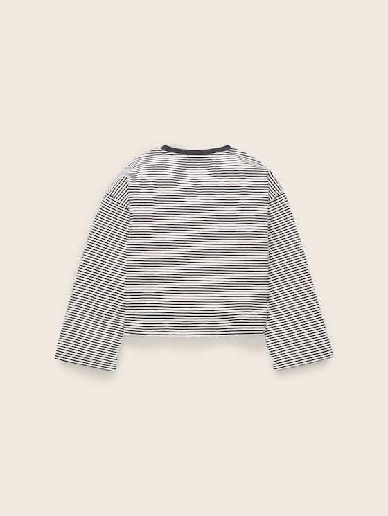 Cropped long-sleeved shirt with organic cotton