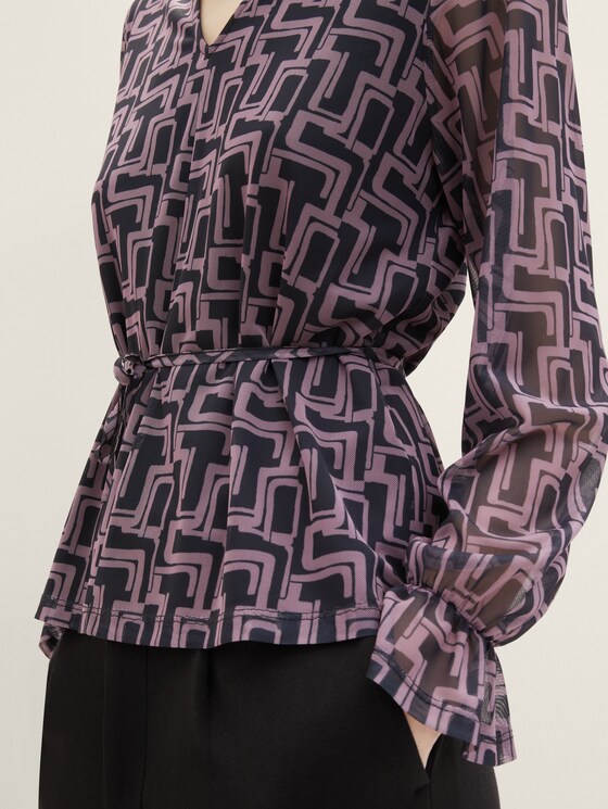 Blouse met gerecycled polyester
