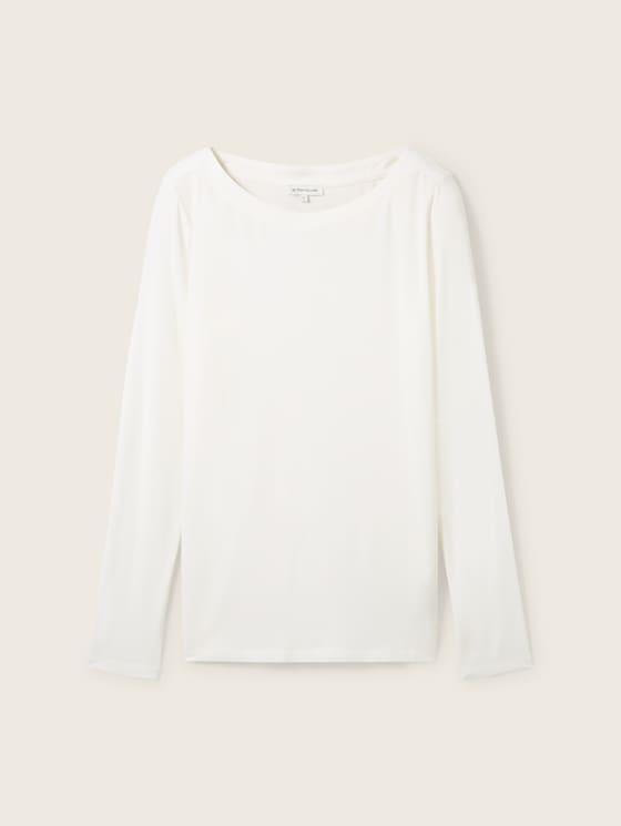 Langarmshirt mit U-Boot Ausschnitt