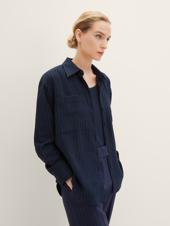 Comfortable pinstriped blouse