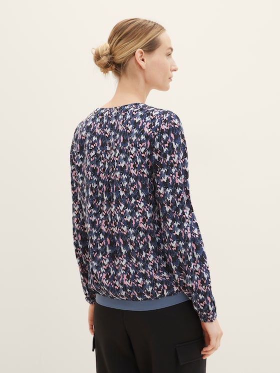 Gemusterte Bluse von Women, blue small texture design