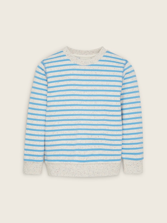 Sweater met strepen door Mini Boys, off white blue nep stripe