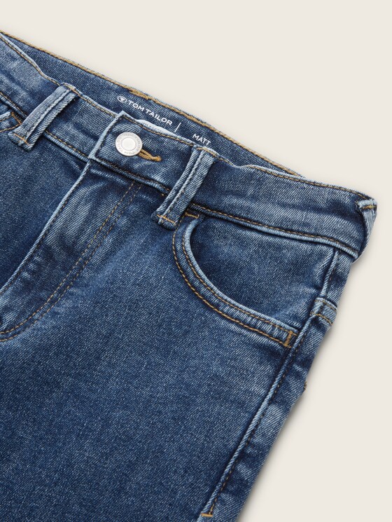 Matt thermojeans met gerecycled polyester