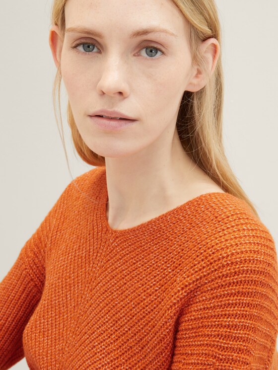 V-Ausschnitt Strickpullover