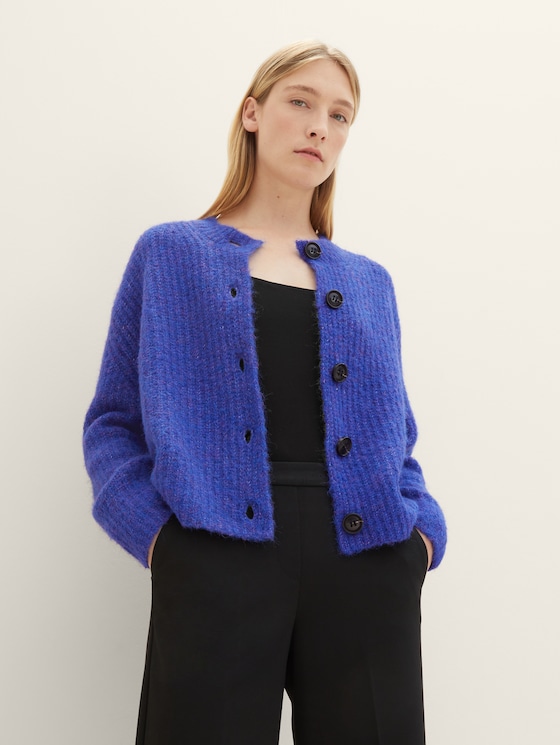 Cardigan with recycled polyester