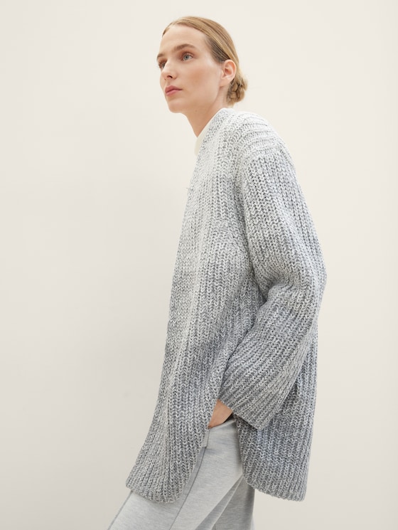 Cardigan mit Farbverlauf von Women, grey knitted gradient
