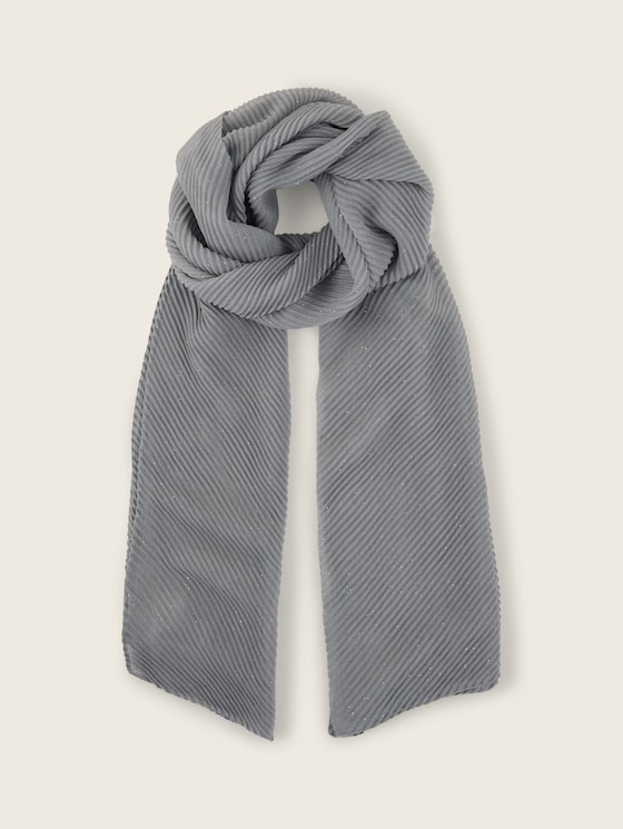 Pleated scarf with glitter