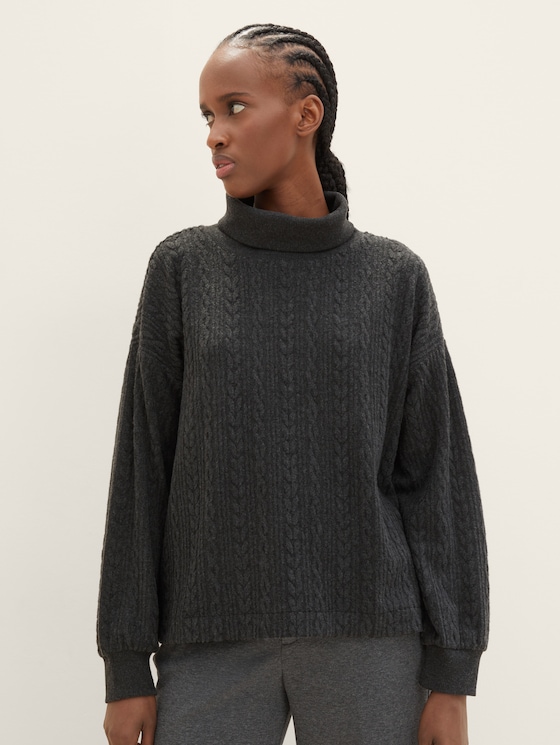 Grey turtleneck deals sweater women's