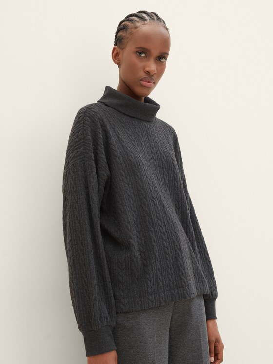 Loose-fit turtleneck sweater