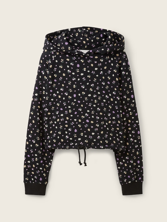 Hoodie with a floral pattern