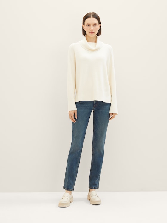 TTALEXA straight jeans door Women, mid stone wash denim