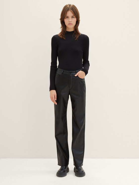 Emma Straight Leg Kunstleder Hose