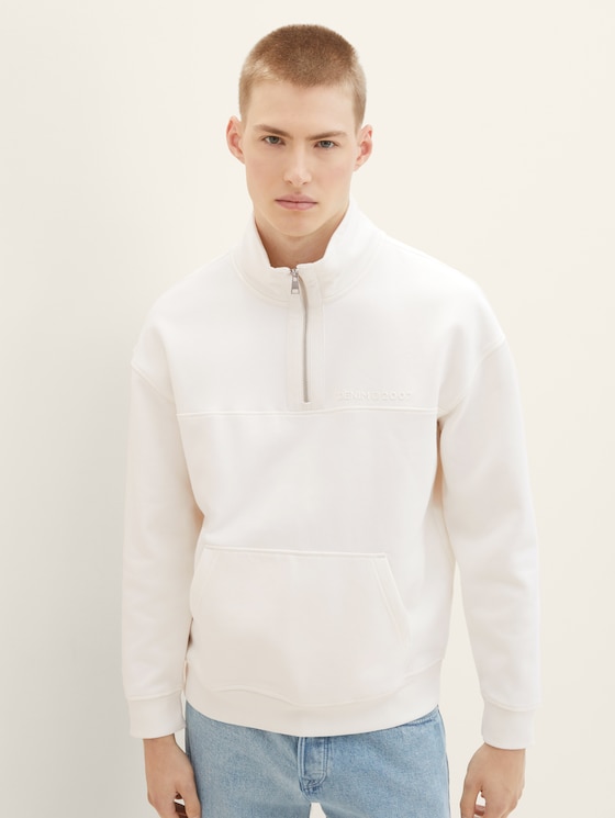 ASOS Sweatshirt With Half Zip And Collar