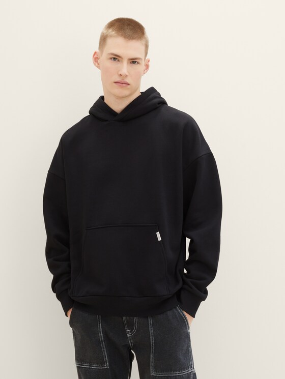 Oversized hoodie with recycled polyester