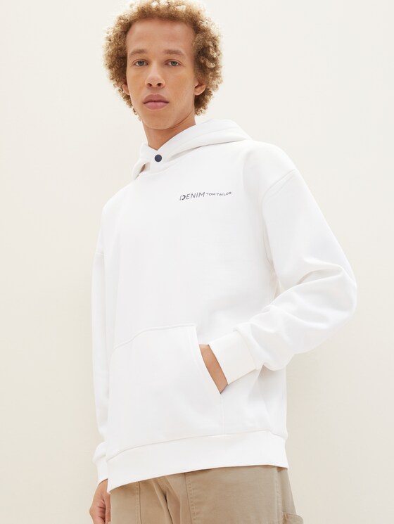 Hoodie with recycled polyester