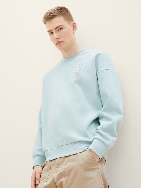 Oversized sweatshirt met gerecycled polyester