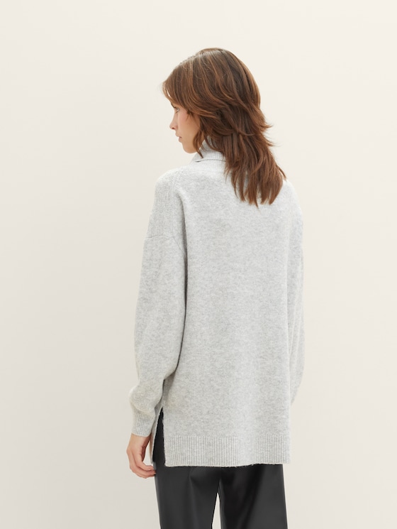 Coltrui met gerecycled polyester door Denim Female, basic light grey melange