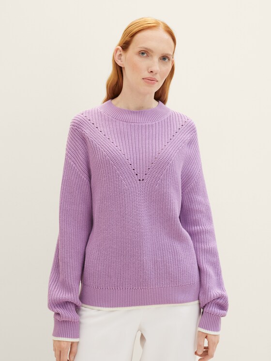 Light purple knit outlet sweater