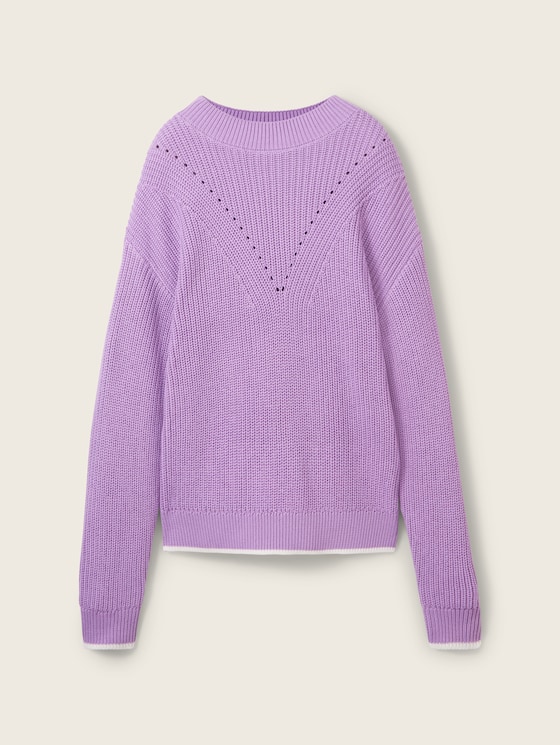 Light purple outlet knit sweater