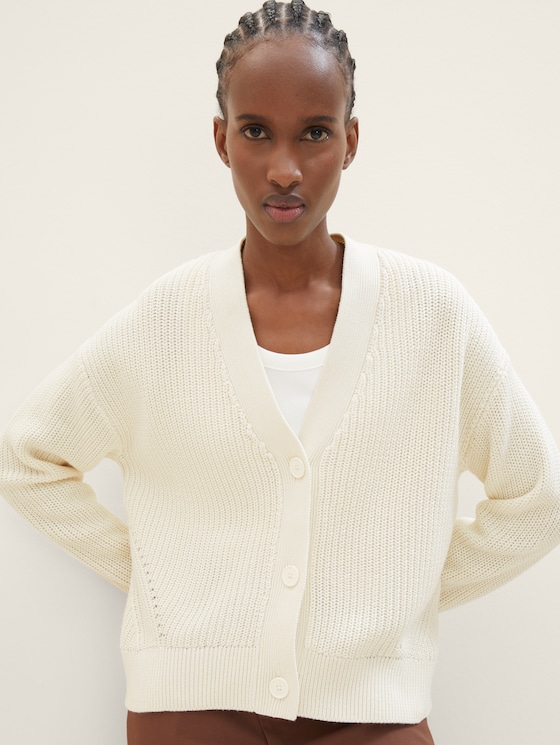 Basic Cardigan von Denim Female, soft neutral beige