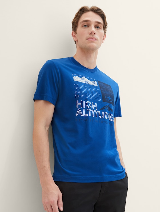 T-Shirt mit Print von Men, hockey blue