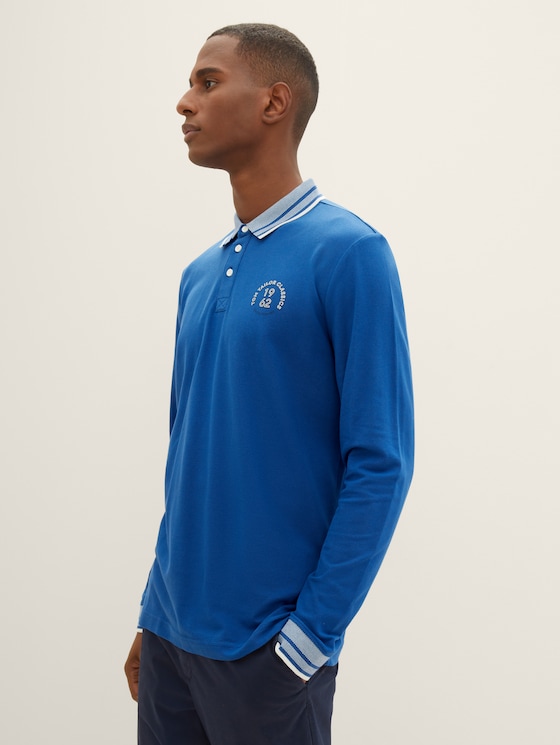 Poloshirt met lange mouwen door Men, hockey blue