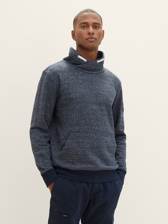 Sweatshirt in Melange Optik von Men, sky captain blue white melange