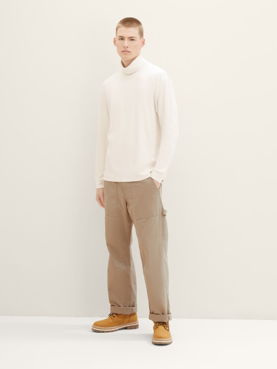 Relaxed Langarmshirt mit Rollkragen