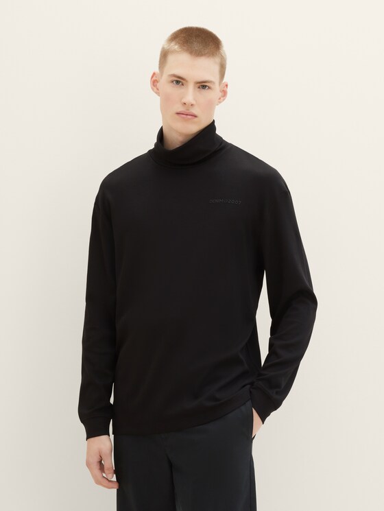 Relaxed Langarmshirt mit Rollkragen
