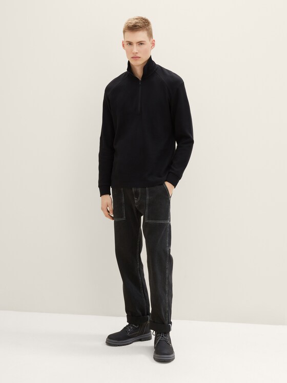 Langarmshirt mit Struktur