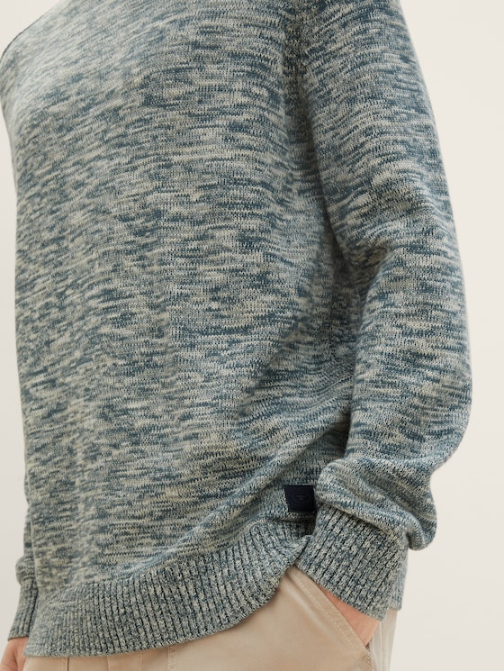 Pull en maille aspect chiné