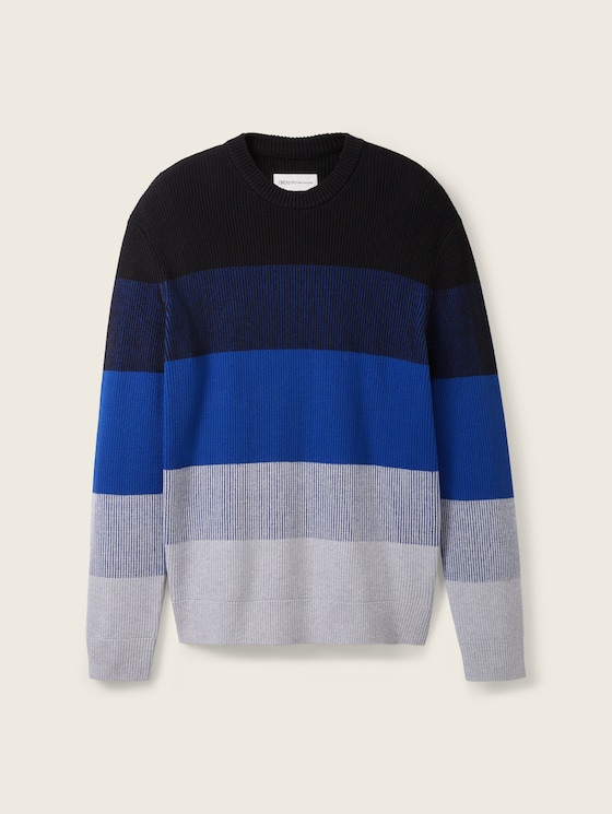 Strickpullover mit Colour Blocking