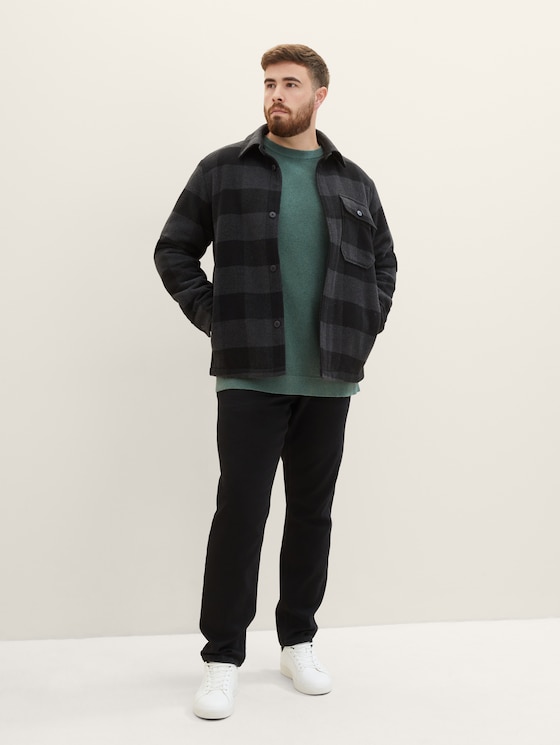 Plus - Tailor look by Tom a Knitted melange sweater in