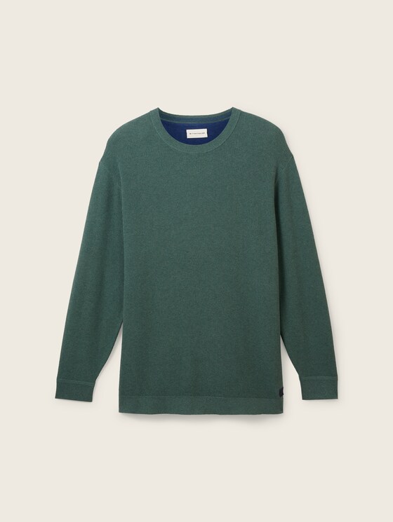 Plus - Knitted sweater in a melange look