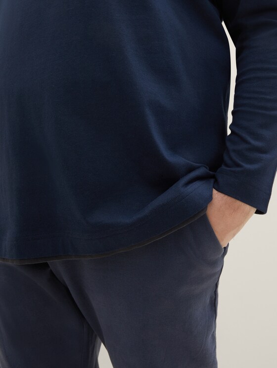 Plus - Long-sleeved shirt with a chest pocket