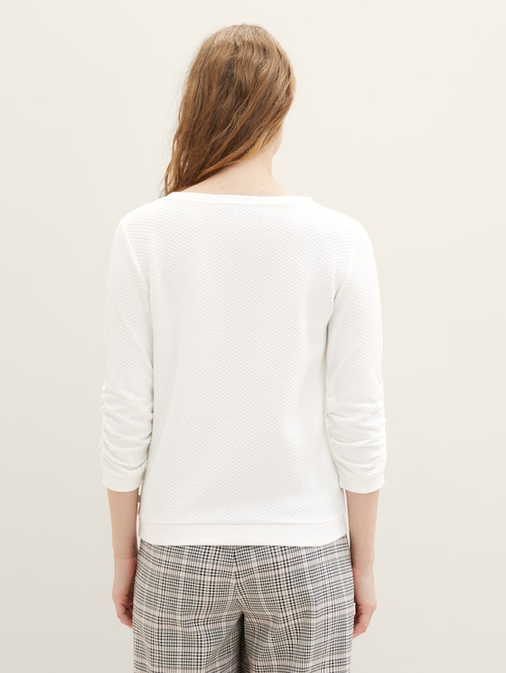 Sweatshirt with ruffles by Denim Female, off white