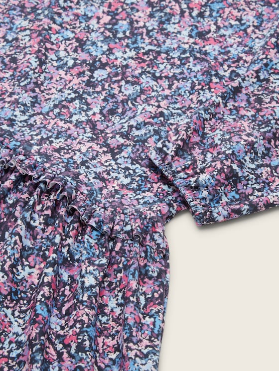 Gedessineerde jurk met gerecycled polyester