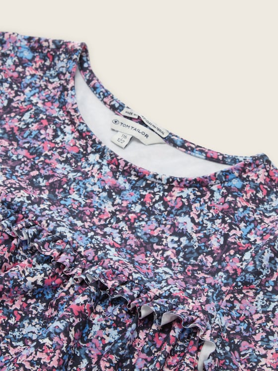 Gedessineerde blouse met gerecycleerd polyester