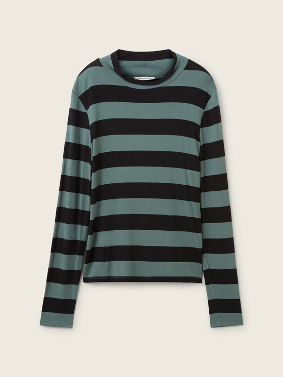 Langarmshirt mit Stehkragen