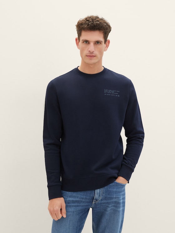 Sweat avec texte imprimé par Men, sky captain blue