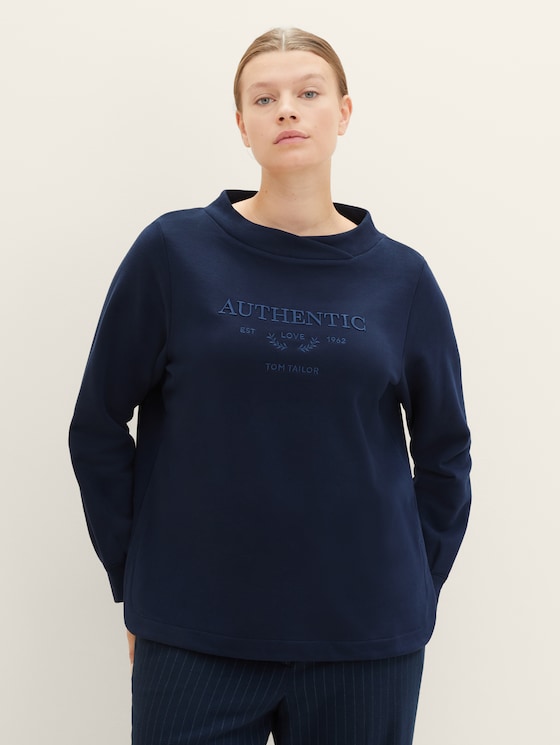Plus - Sweatshirt met biologisch katoen