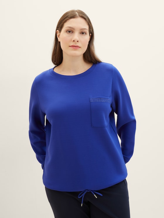 Plus - Sweatshirt with a chest pocket