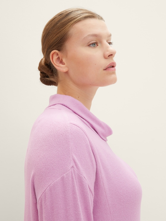 Plus - Loose-fit shirt with a turtleneck