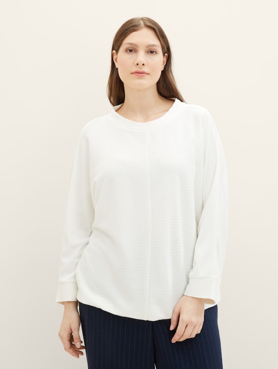 Plus - Loose-fit shirt with texture