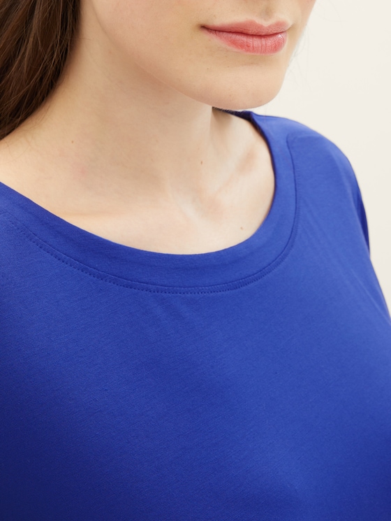 Plus – long-sleeved T-shirt with a submarine neckline