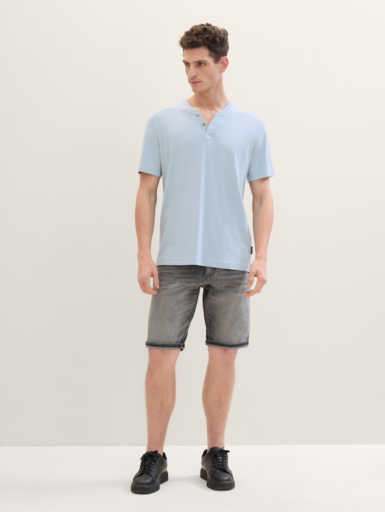 TTJOSH REGULAR SLIM Jeans Shorts von Men, used light stone grey denim