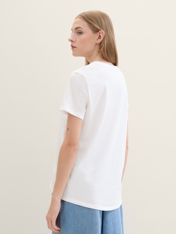 Loose Fit T-Shirt aus Baumwolle von Denim Female, White