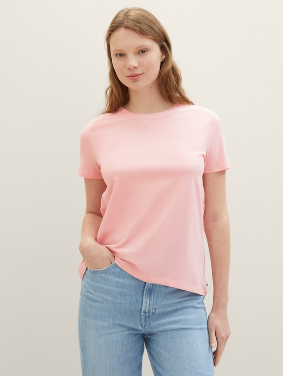 Loose fit cotton T-shirt by Denim Female, crystal pink